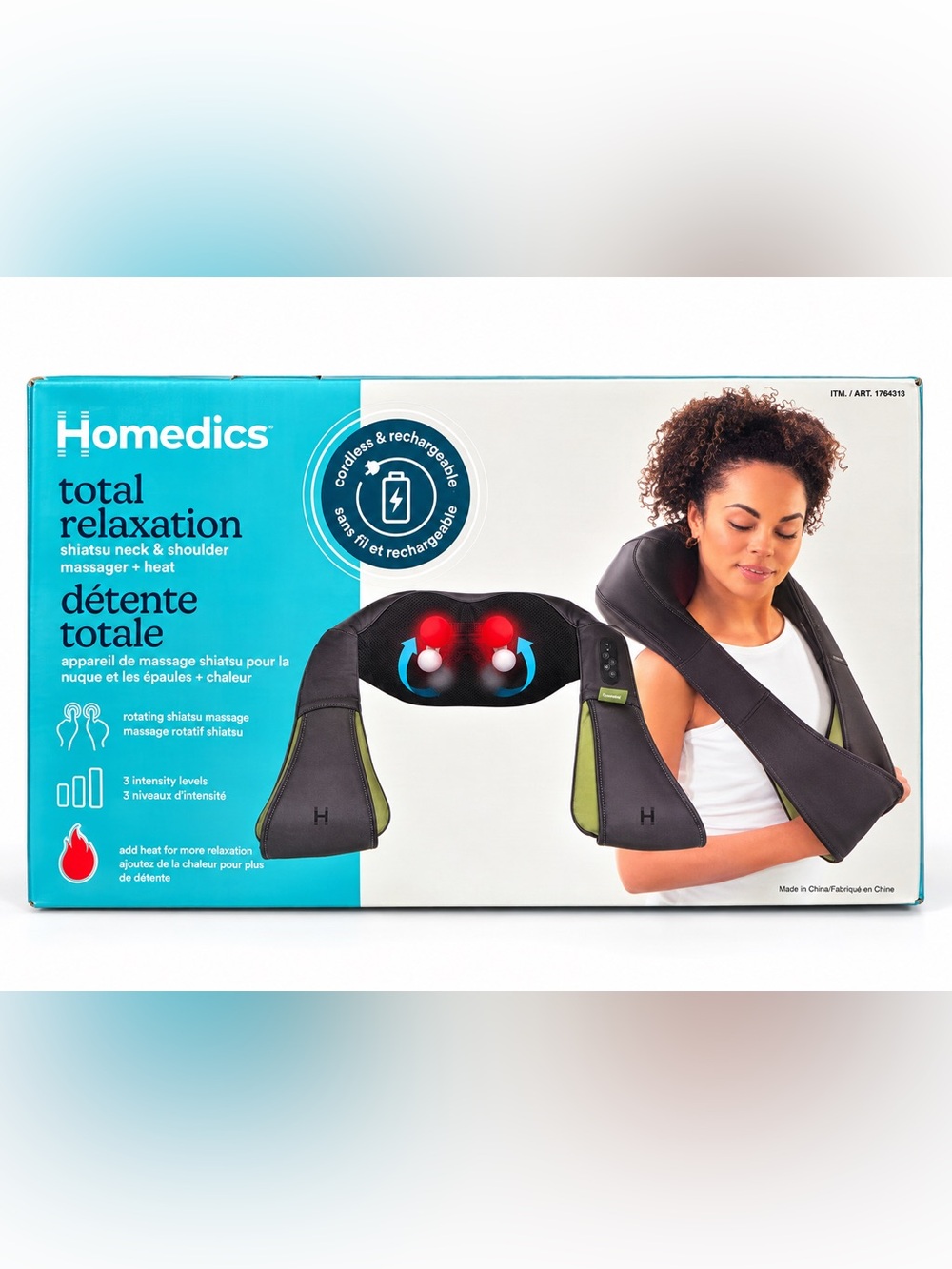 Homedics Total Relaxation Cordless Shiatsu Neck & Shoulder Massager + Heat